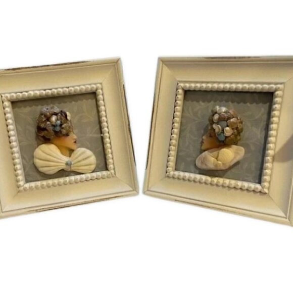 Frames Inc Seashell Picture Frame Set of 2 6x6 - Picture 3 of 5